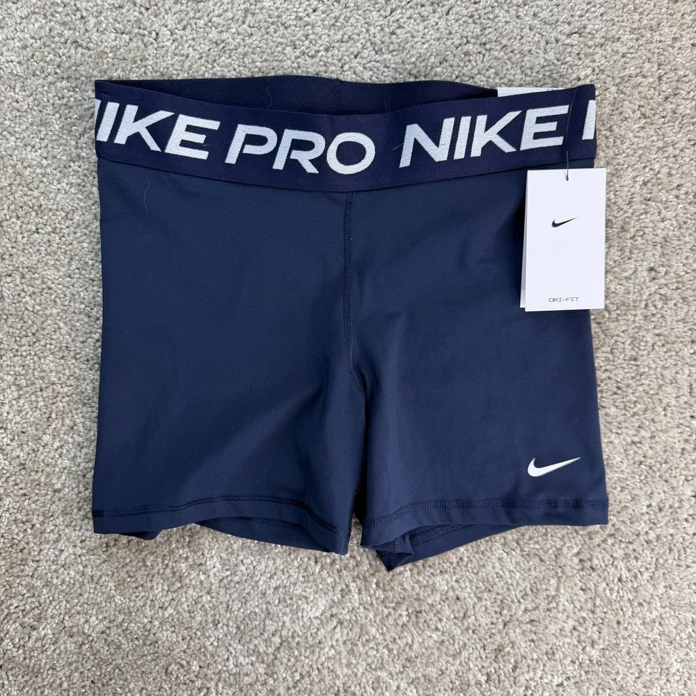 Nike Pro Shorts Womens Medium Blue Compression Dri-FIT 5